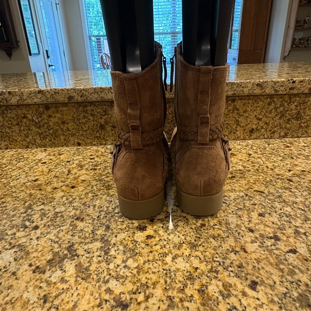 Teva De La Vina Suede Ankle Boot Leather Suede Bootie Brown Size 8.5